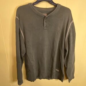 Life Is Good Dark Green Cotton Knitted Pullover Sweater. Men's Size XL